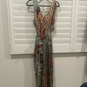 Zara multicolored floral jumpsuit size large